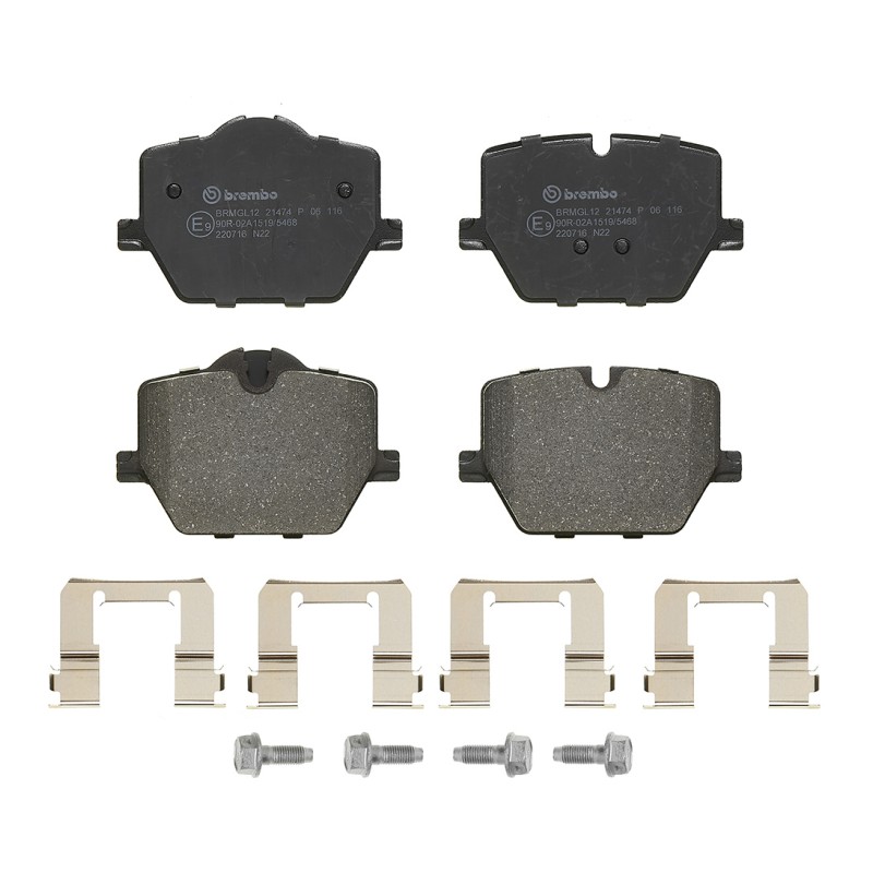 Remblokkenset Achteras Brembo premium